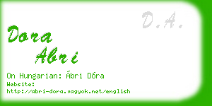 dora abri business card